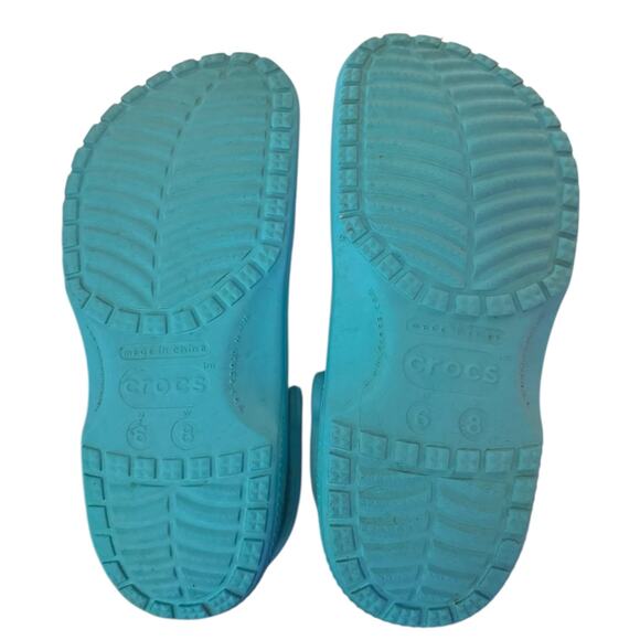 Crocs Original Turquoise Blue Clog Shoe Unisex Size 6M 8W - Picture 9 of 9